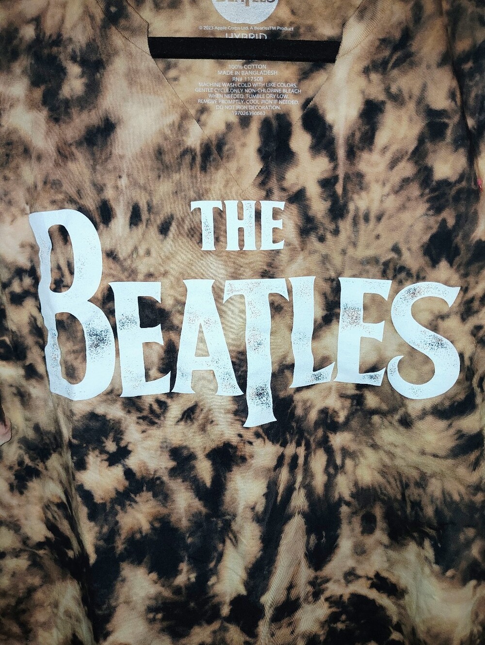 The Beatles Brown & Black Tie-Dye Tee T-Shirt 2XL BNWT